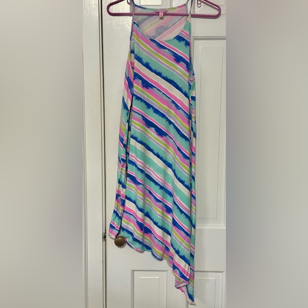 Lilly Pulitzer Magnolia Dress Ceviche Stripe Midi size large